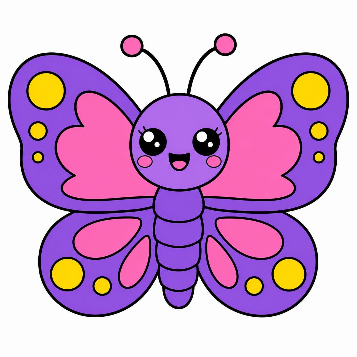 Butterfly colored