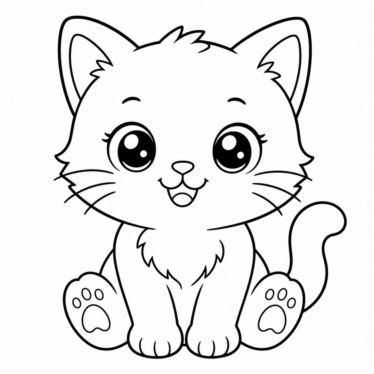 Cute Kitten outline