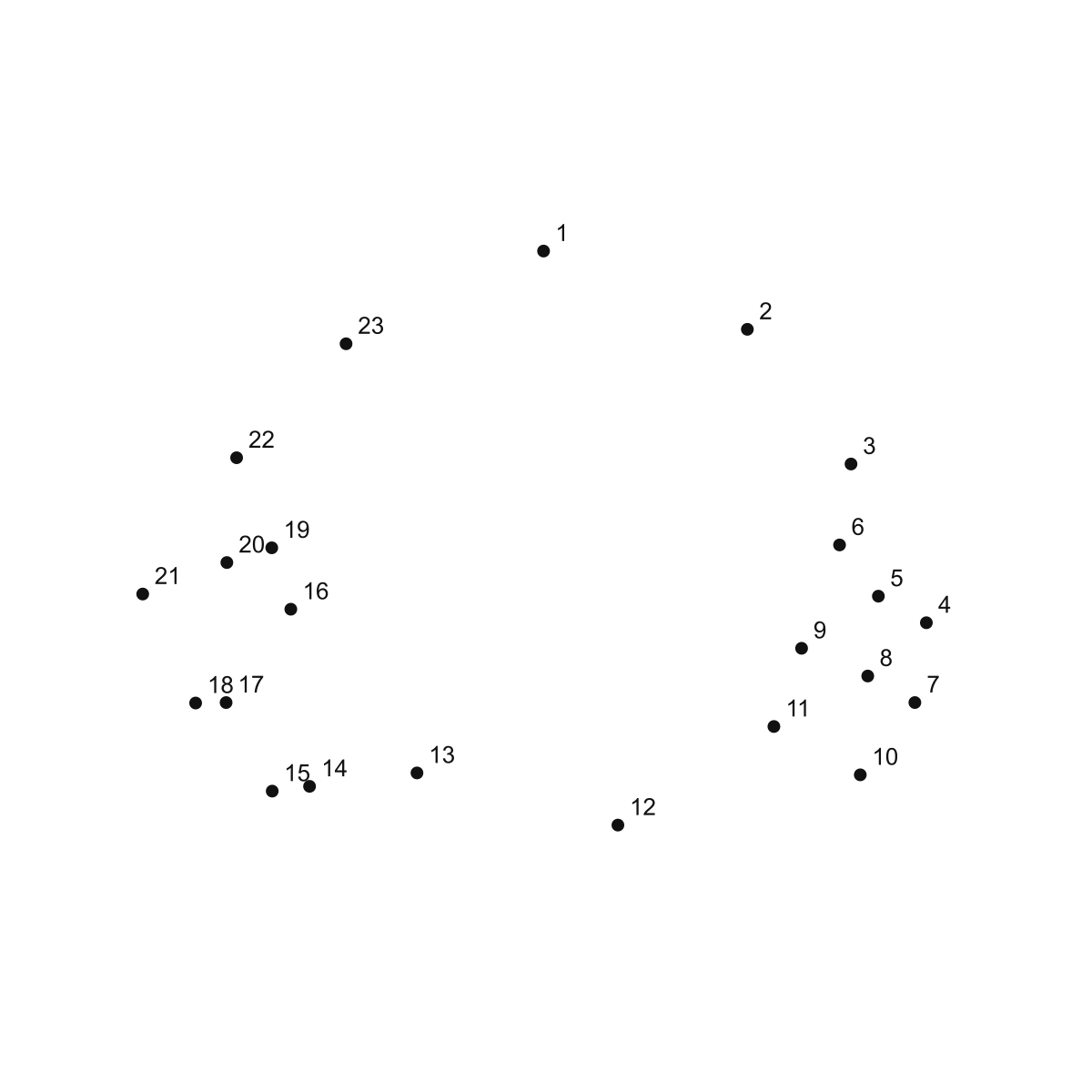 Cartoon Ladybug dot to dot printable puzzle