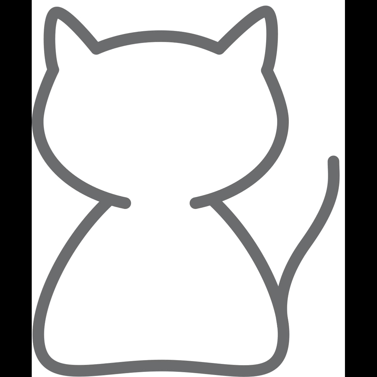 Cat Outline dot to dot printable puzzle