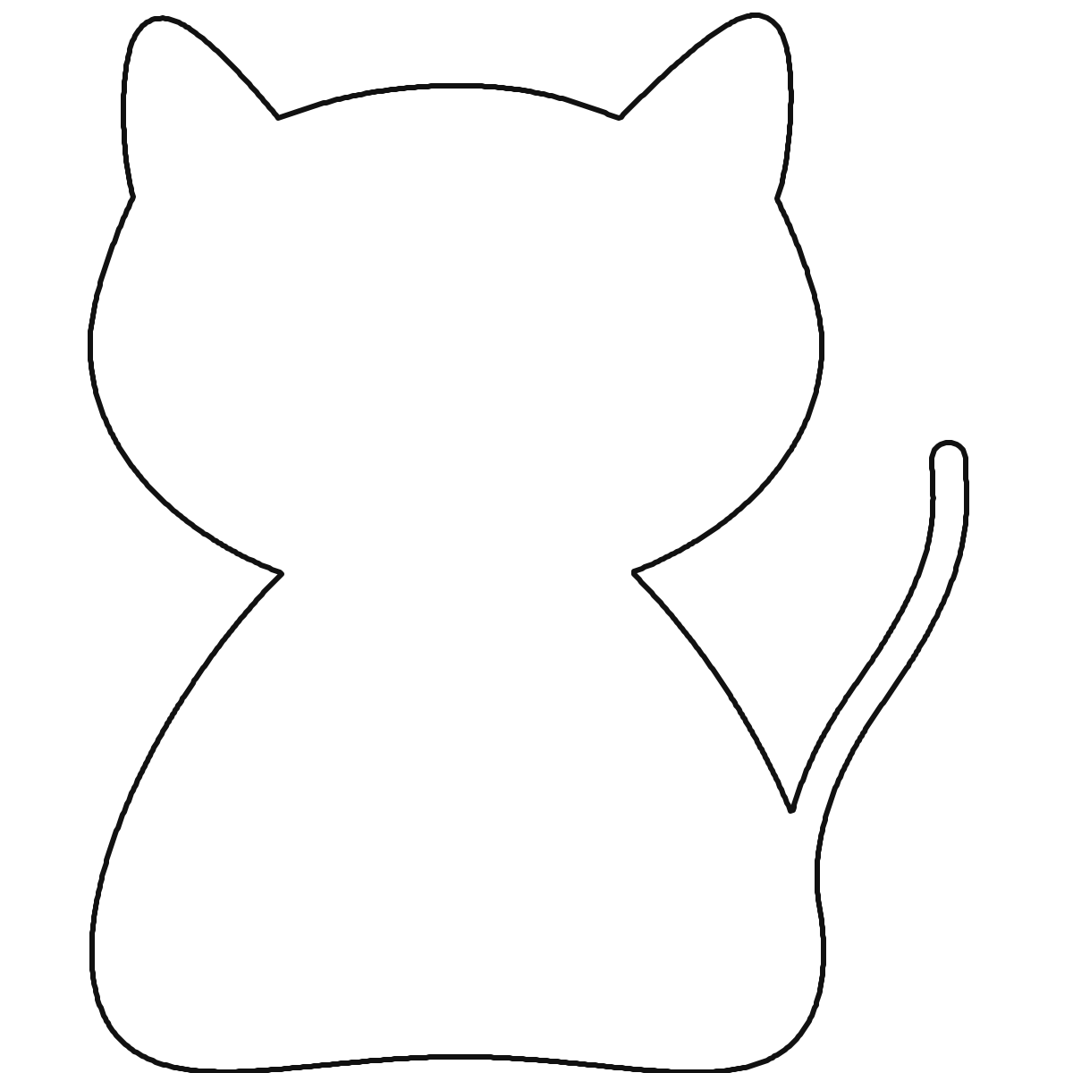 Cat Outline solved outline