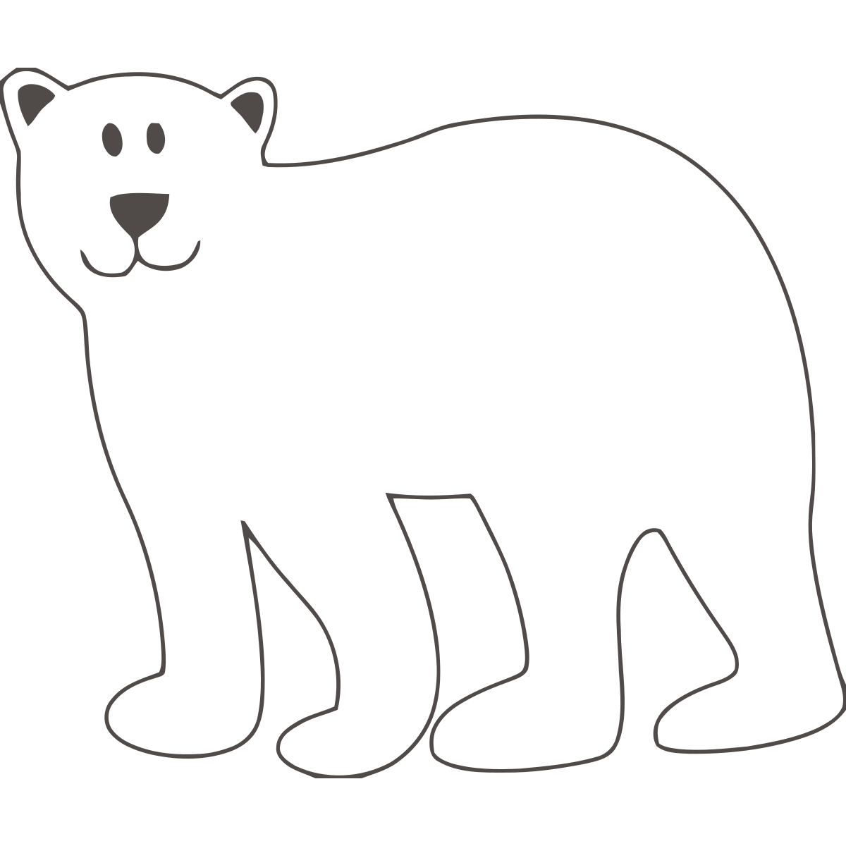 Cute Bear Outline dot to dot printable puzzle