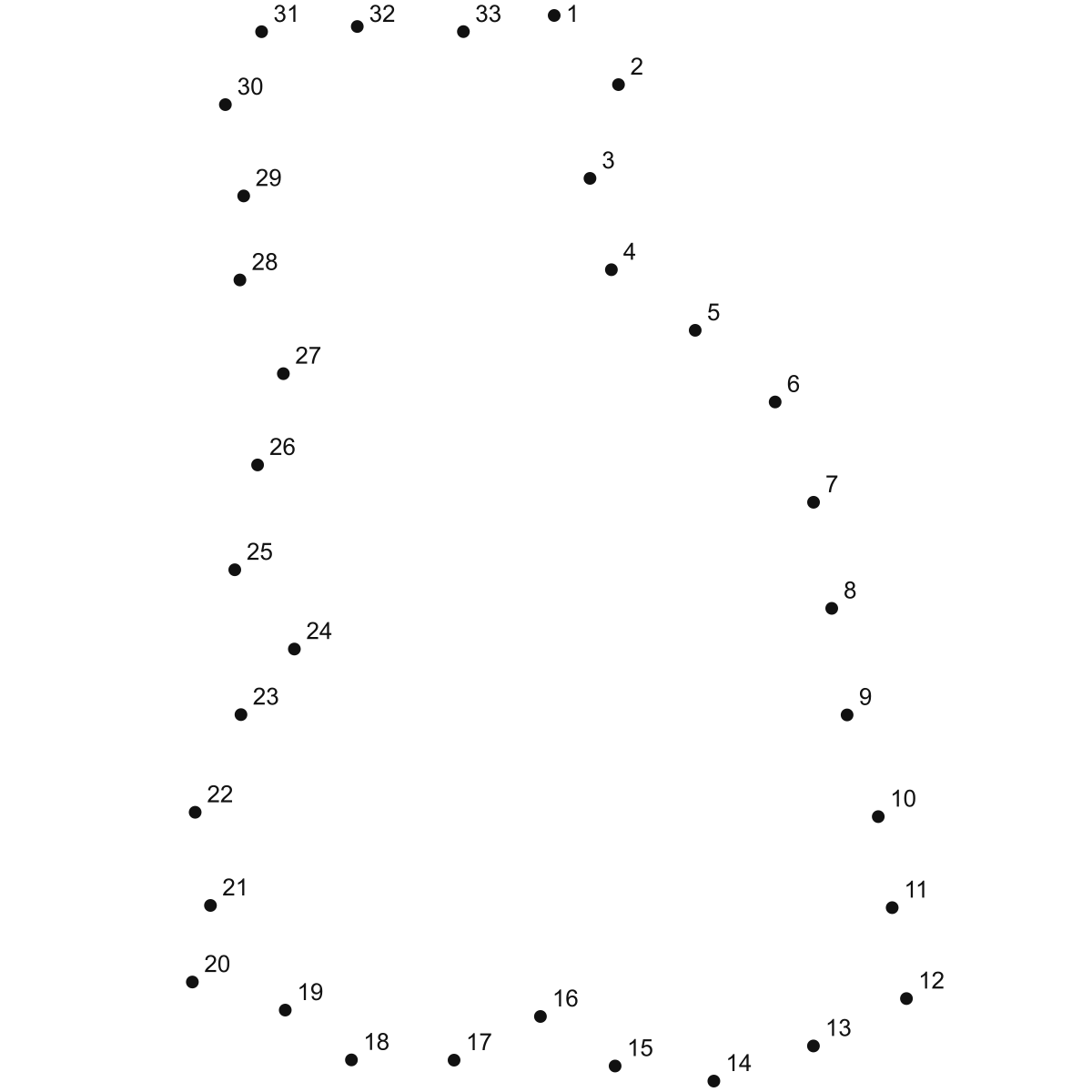 Cute Bear Sitting dot to dot printable puzzle