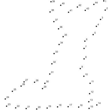 Cartoon printable dot-to-dot preview