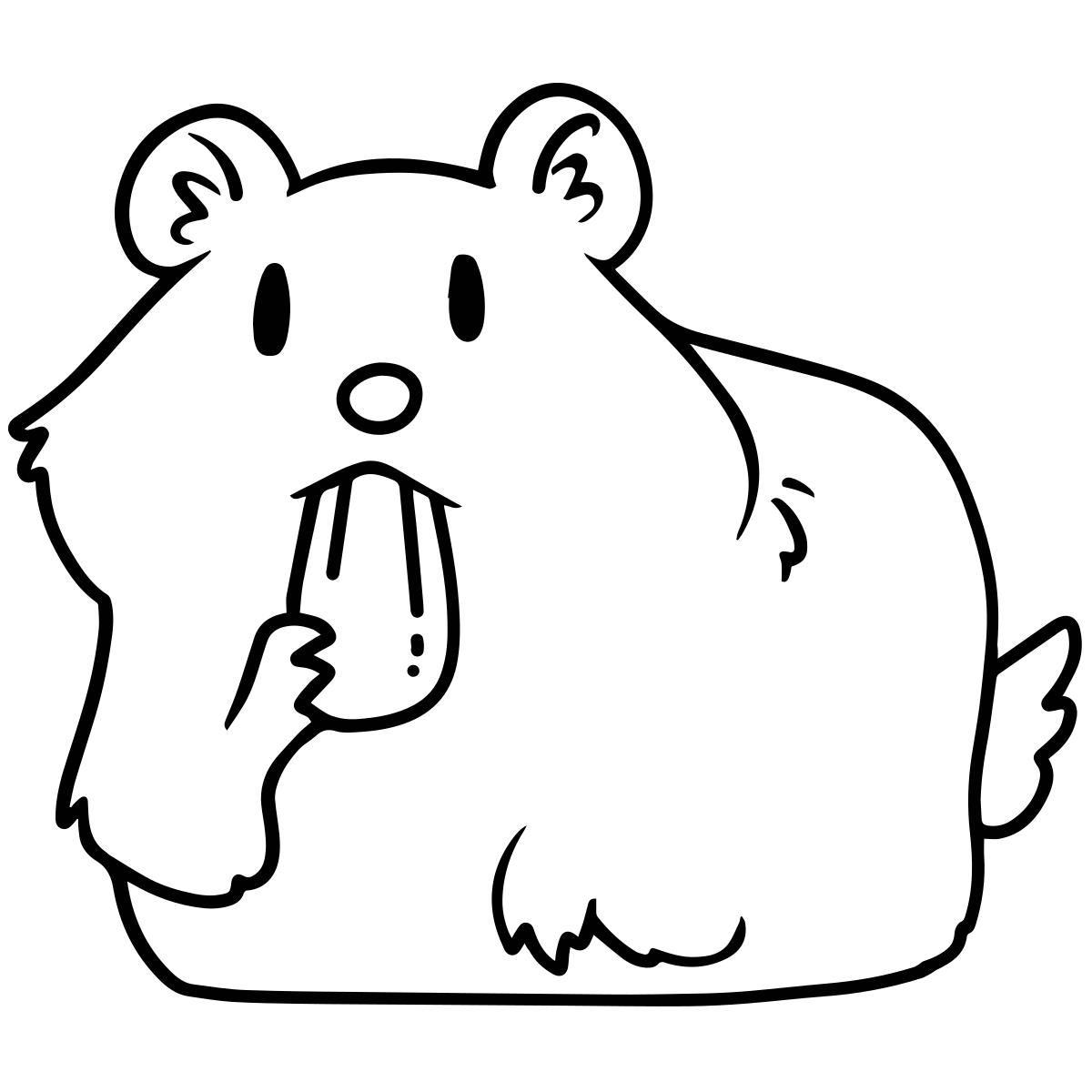 Cute Hamster Line Art dot to dot printable puzzle