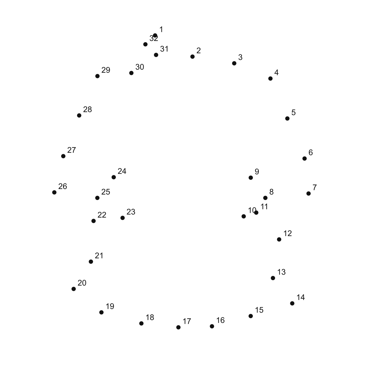 Cute Sitting Puppy dot to dot printable puzzle
