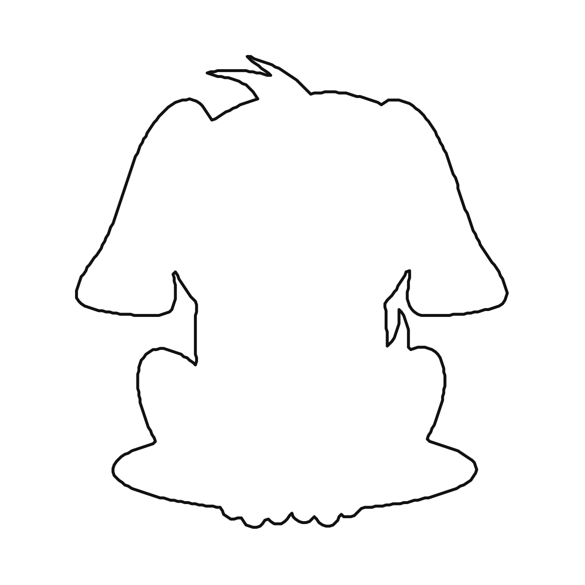 Cute Sitting Puppy solved outline