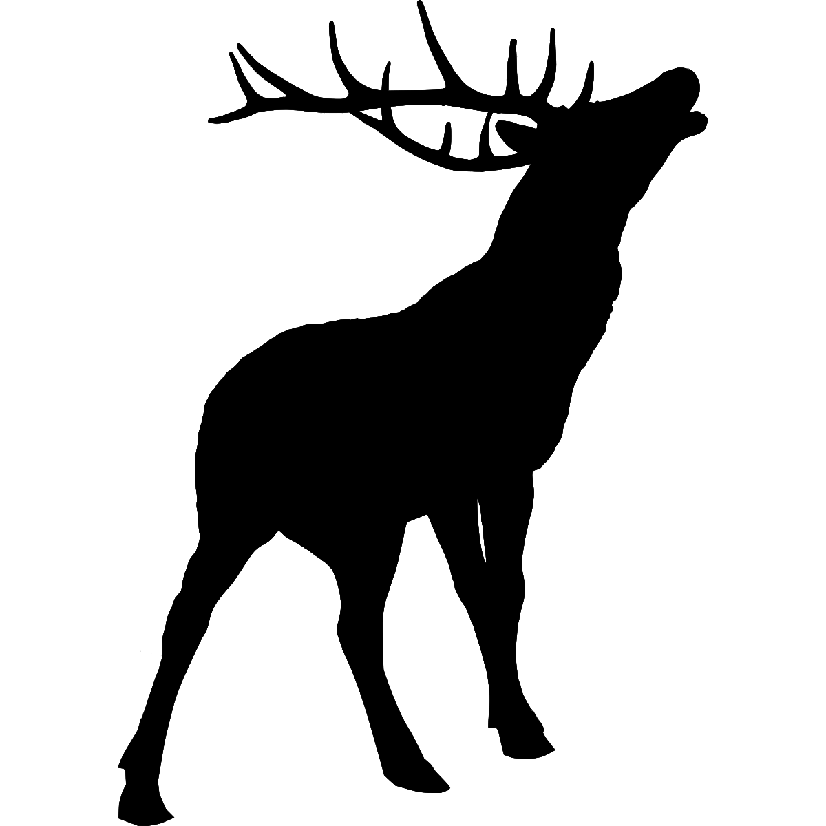 Deer Silhouette dot to dot printable puzzle