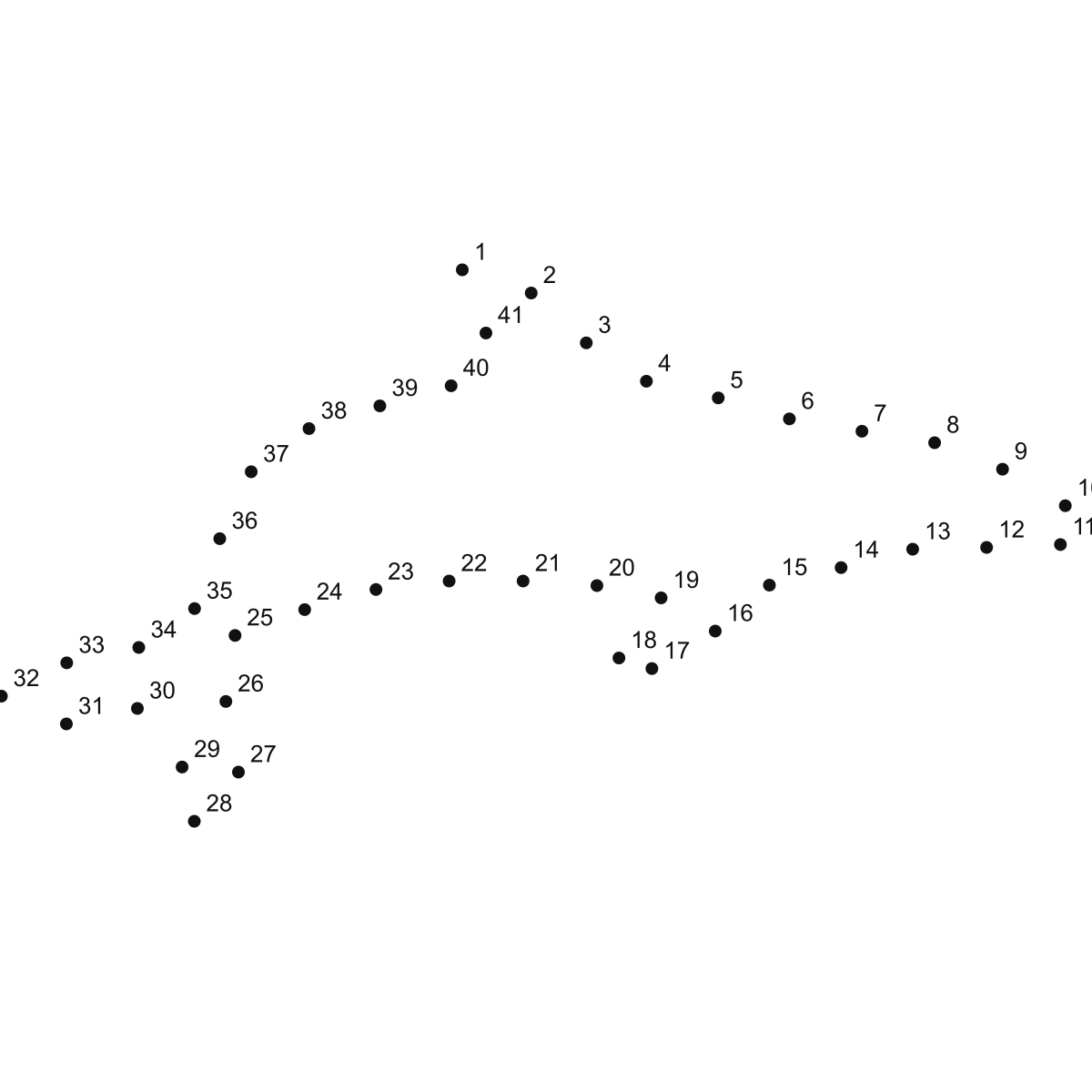 Dolphin dot to dot printable puzzle