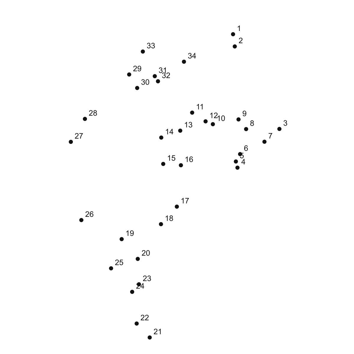 Friendly Dog Outline dot to dot printable puzzle
