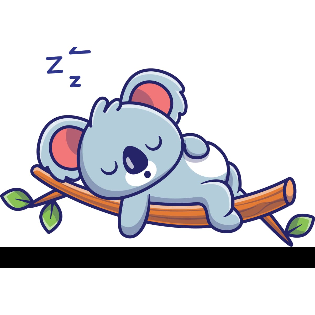 Koala Sleeping dot to dot printable puzzle