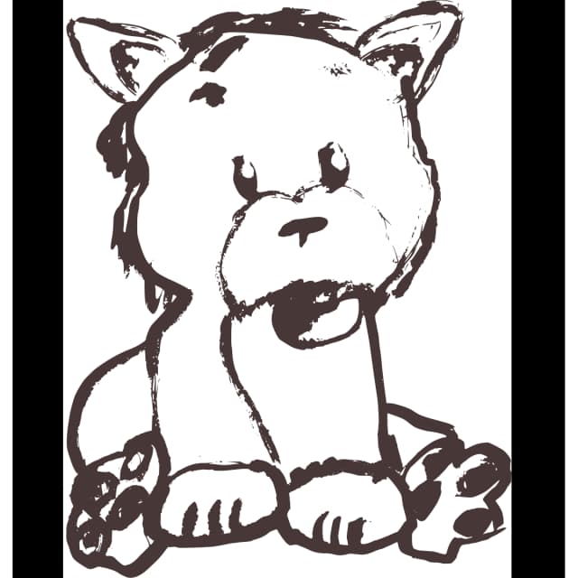 Original pet photo reference for dot-to-dot conversion