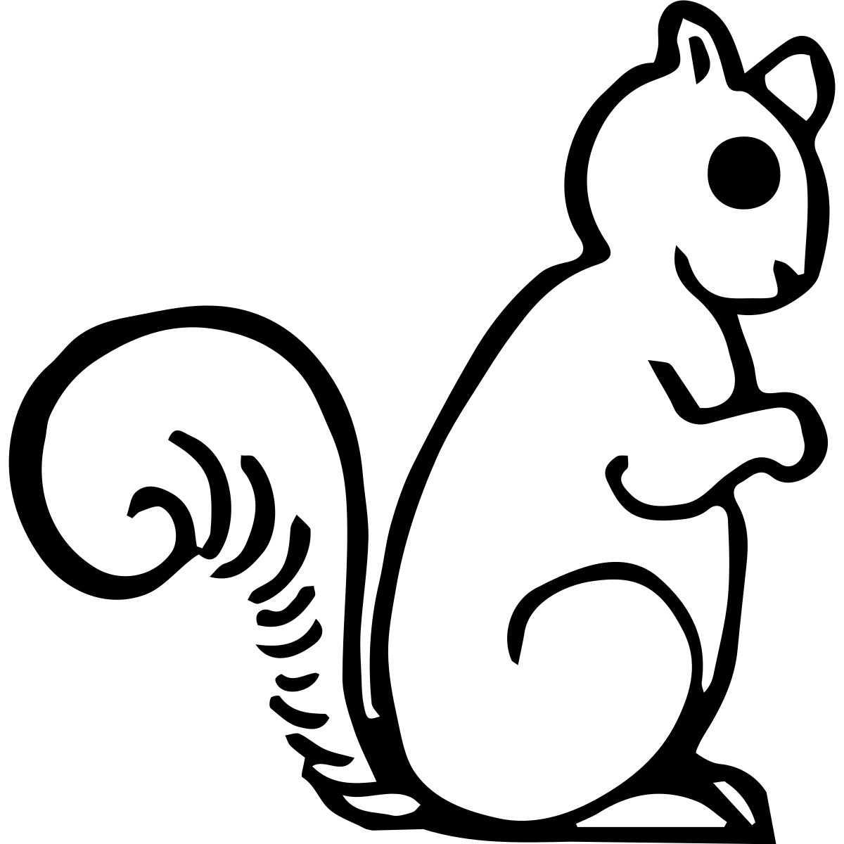 Squirrel dot to dot printable puzzle