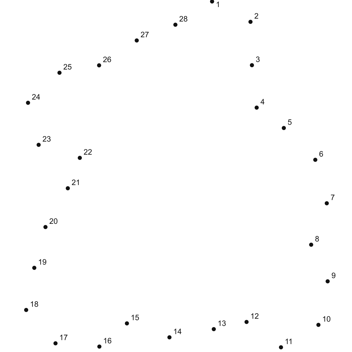 Teddy Bear Outline dot to dot printable puzzle