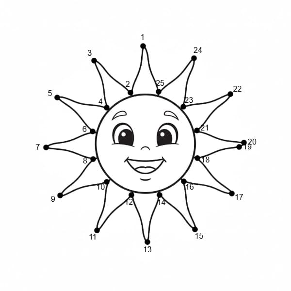 Connect the dots Happy Sun 1