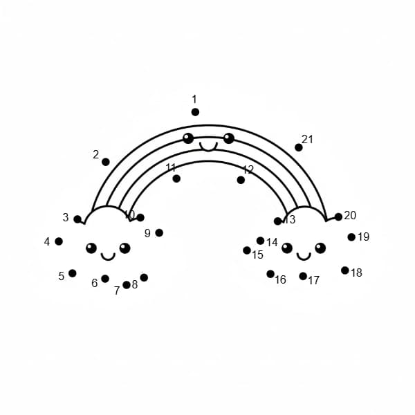 Connect the dots Rainbow