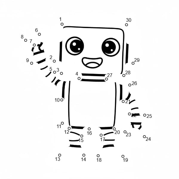 Connect the dots Friendly Robot